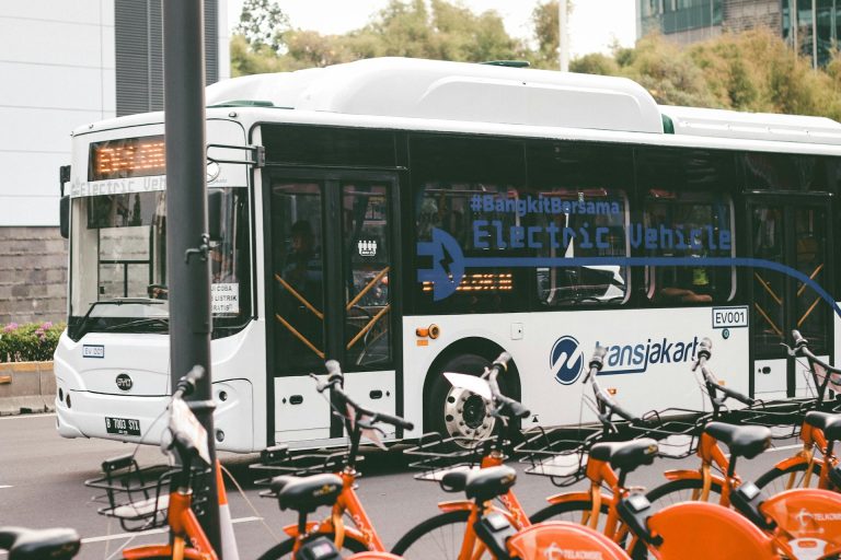 Photo by Pradamas Gifarry @ Unsplash | Electric bus, vehicle
