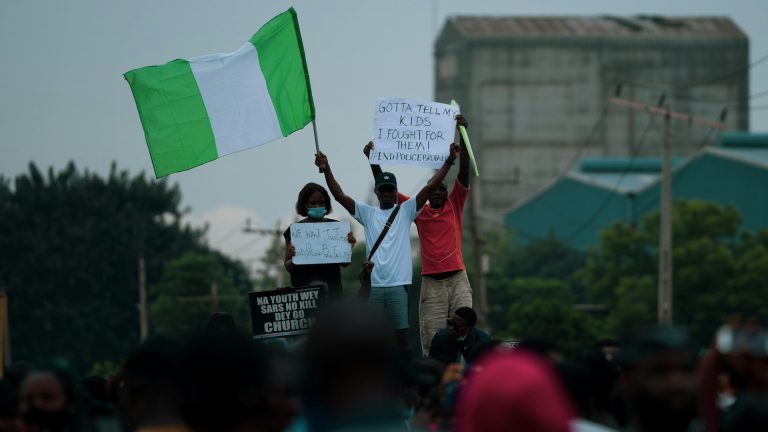 Youths in Nigeria protest against brutalities Photo by Ayoola Salako @ Unsplash