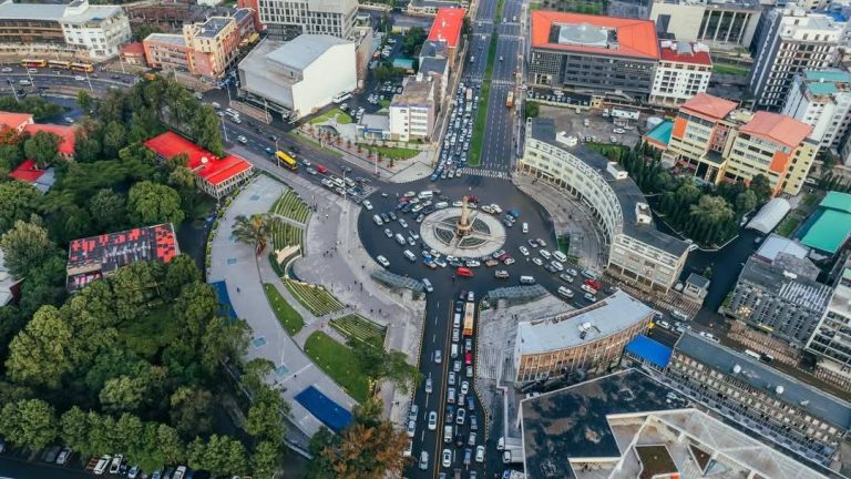 Addis Ababa Downtown, 4 Kilo Plaza. Photo @ Addis Ababa Tourism Commission.