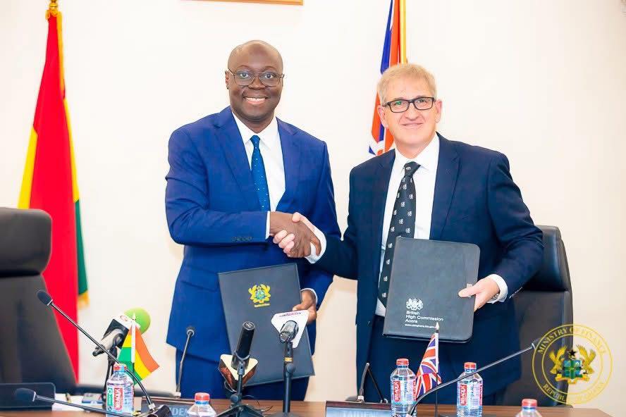 Finance Minister Cassiel Ato Forson and John Humphrey, the UK’s Trade Commissioner for Africa. Photo: Ministry of Finance, Ghana