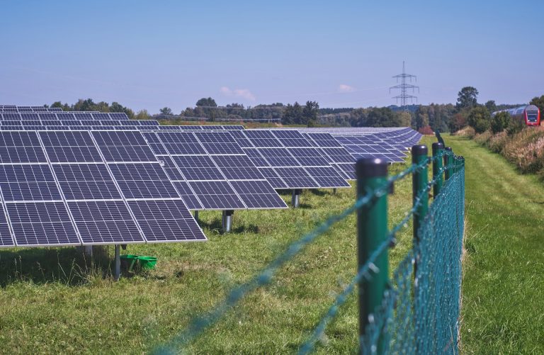 Solar farm. Photo by Michael Förtsch @ Unsplash