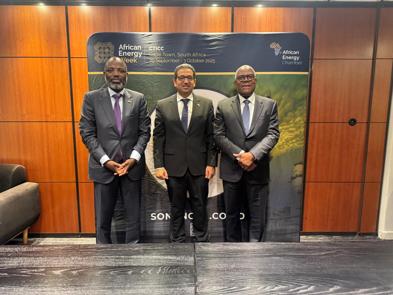 L-R: Mr Osvaldo Inácio, Board Member of Sonangol, Mr Haytham Elmaayergi, Executive Vice President of Global Trade Bank at Afreximbank and Mr Gaspar Martins, Chairman of the Board of Directors and President of Sonangol. Photo: Afreximbank