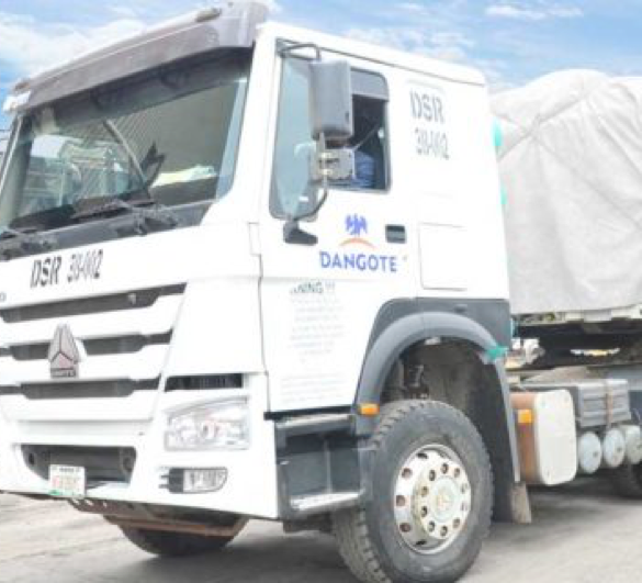 Dangote Cement truck. Photo @ Dangote Cement website