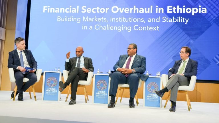 Governor of the National Bank of Ethiopia, Eyob Tekalign, took center stage at a Capacity Development Talk session on the sidelines of the 2026 IMF/World Bank Spring Meetings in Washington, DC. Photo @NBE Facebook Page
