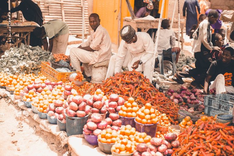Fresh produce on display at an African market. Photo by El'bataky @ Pexels