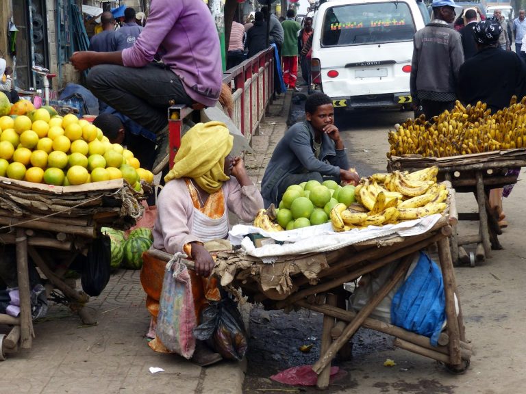 People selling fresh fruits at the market in Addis Ababa, Ethiopia. Photo by Atypeek Dgn @Pexels