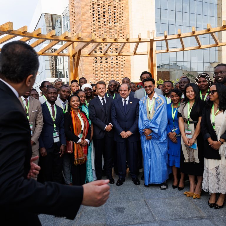 French President Emmanuel Macron in Africa recently. Photo @Emmanuel Macron/Facebook