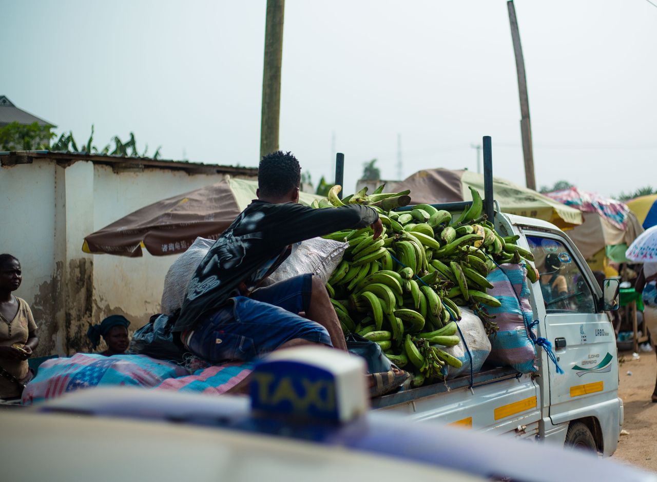 Foodstuff being moved to the market in Accra, Ghana. Photo by Zeal Creative Studios @ Pexels